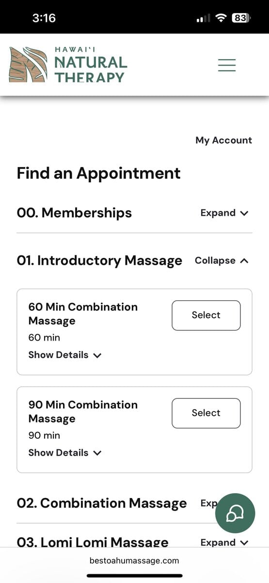 Hawaii Natural Therapy Mobile Site